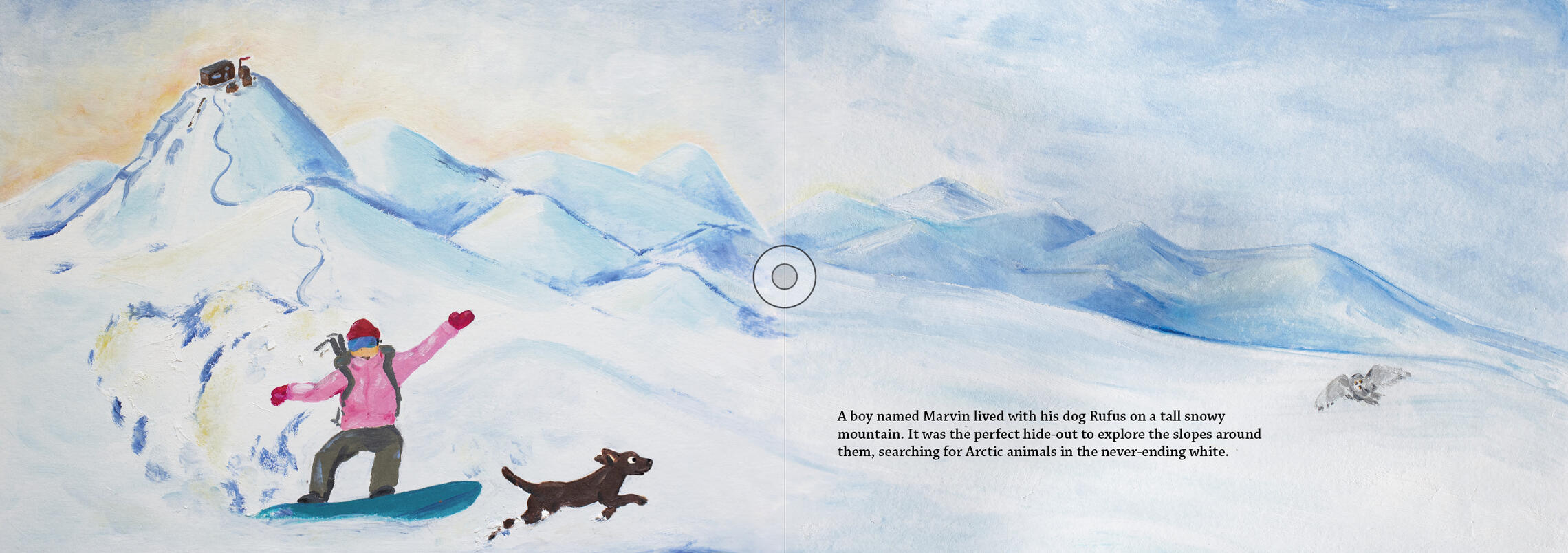 Illustration-glacier-melting-oil-painting