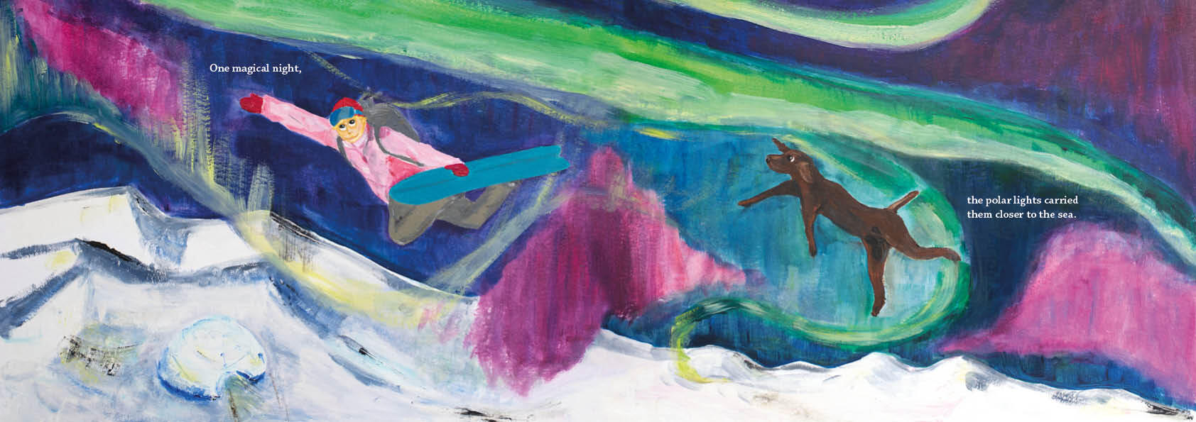 Illustration-glacier-melting-oil-painting